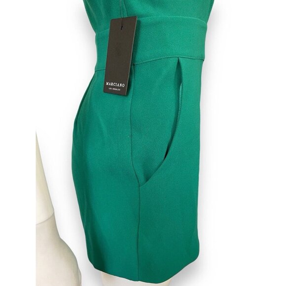 NWT Marciano Los Angeles Women's Romper Green Sleeveless Full Zip Size 2 - Picture 4 of 14